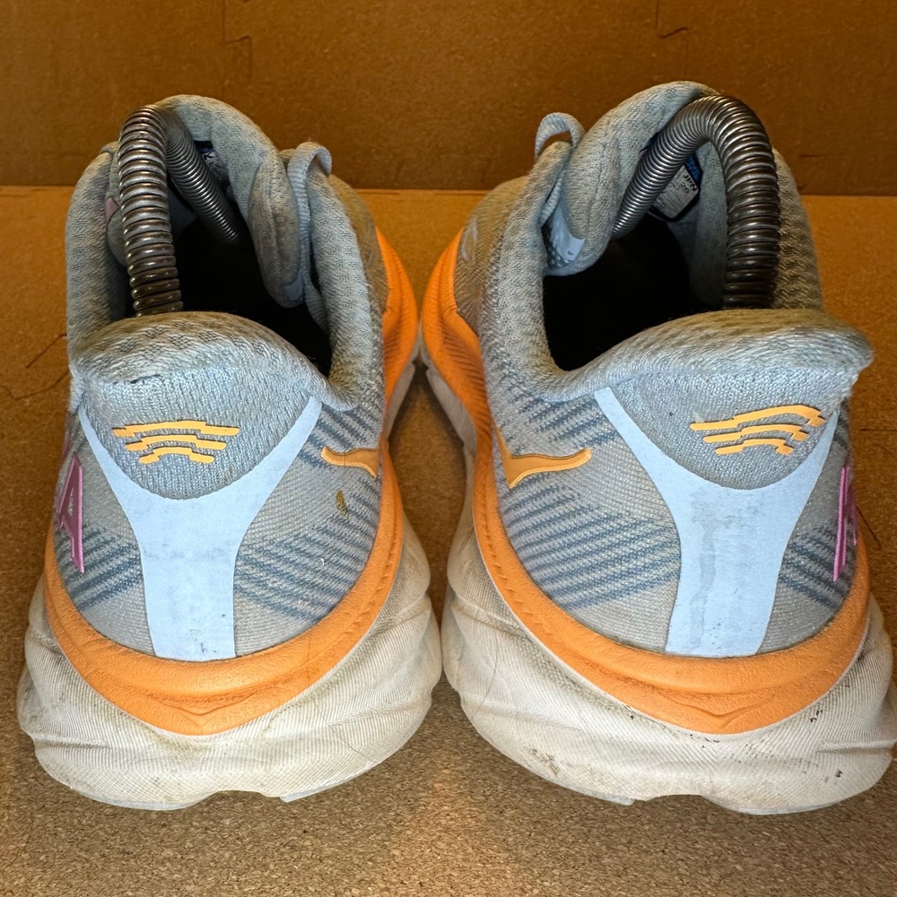 Hoka Clifton 9 Running Shoes Womens 9B Blue Orange 1127896 Road Sneakers Cushion - Picture 4 of 11